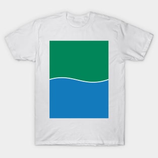 Green Bay City Flag, Green, White, Blue T-Shirt